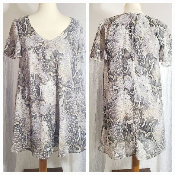 Show Me Your MuMu Snake Print Tunic Top/Dress  Size Small - Picture 1 of 6
